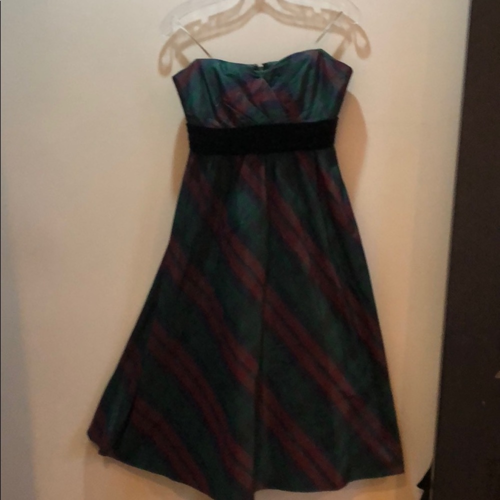 Tartan and velvet holiday dress